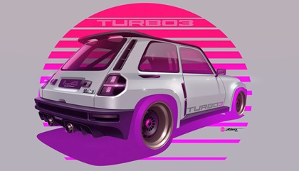 Renault 5 Turbo 3 (2021): Design Sketch by Alan Derosier