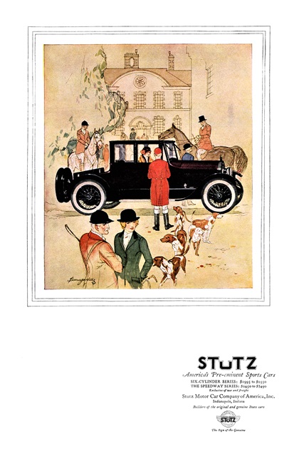 Stutz Coupe Ad (September, 1923): Illustrated by Warren Baumgartner