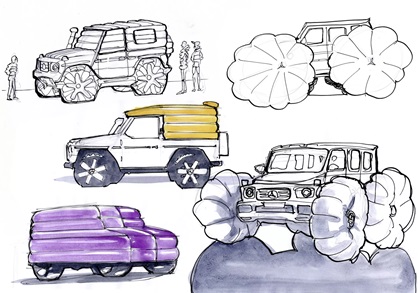 Mercedes-Benz x Moncler Project Mondo G (2023) – Design Sketch