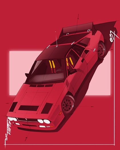 Abarth Lancia SE037 – Illustrated by Sajay Shinu