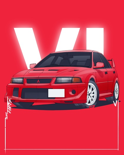 Mitsubishi Lancer Evolution VI Tommy Makkinen Edition – Illustrated by Sajay Shinu