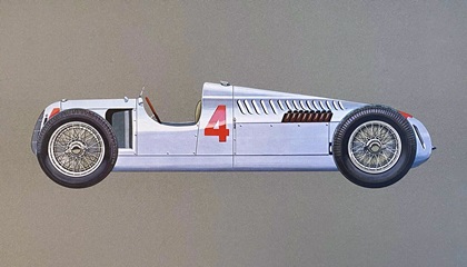 1936 Auto Union Type C – Illustrated by Hans A. Muth