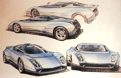 Lamborghini Raptor (Zagato), 1996 - Design Sketches