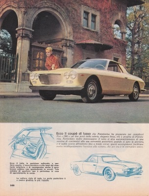 Vintage advertisement for the first Pininfarina Fiat 2300 Coup&#233; Speciale 2 Posti  Prototype