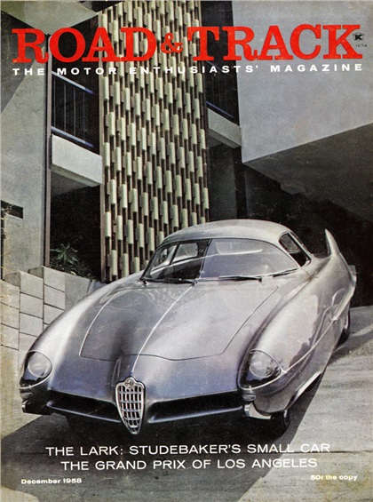 Alfa Romeo B.A.T. 9 (Bertone) - Road & Track Cover, December 1958