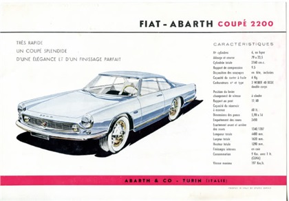 Fiat-Abarth 2200 Coupé (Allemano), 1959
