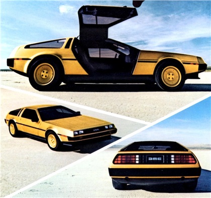 A gold-plated 1981 De Lorean offered for sale by American Express for Christmas 1980. Only two were built.