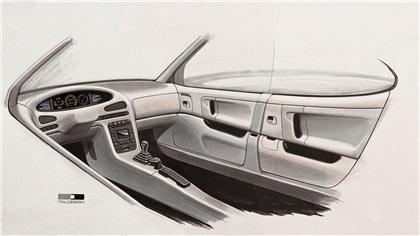 Seat Proto TL (ItalDesign), 1990 - Interior Design Sketch