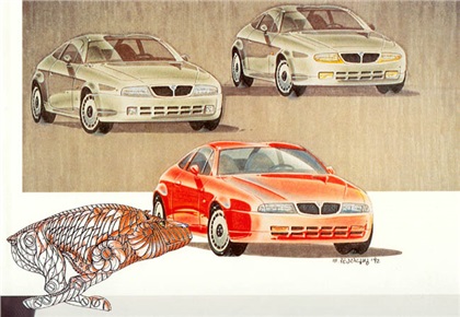 Lancia Hyena (Zagato), 1992 - Design Sketch by by Marco Pedracini