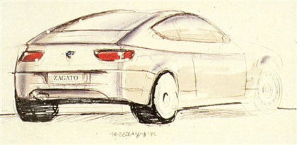 Lancia Hyena (Zagato), 1992 - Design Sketch by by Marco Pedracini