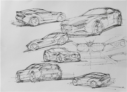 BMW Zagato Coupé, 2012 - Design Sketches by Norihiko Harada, Chief Designer Zagato