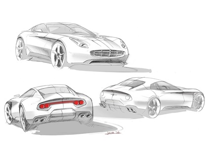 Carrozzeria Touring Superleggera Berlinetta Lusso, 2015 - Design Sketch