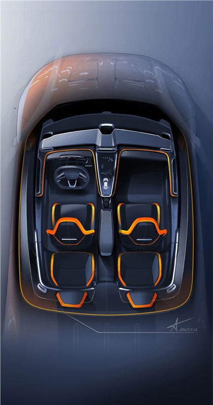 ItalDesign GTZero Concept, 2016 - Interior Design Sketch