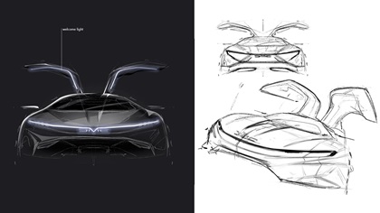 DeLorean Alpha5 (ItalDesign), 2022 – Design Sketch