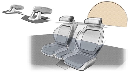 Mitsubishi Moonstone Concept (IED), 2023 – Design Sketch – Interior