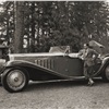 Jean Bugatti with the Bugatti Type 41 Roadster Esders, 1932