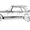 Mercedes-Benz 230SL, 1963 - The curve of the Coupé roof, designed by Paul Bracq, was reminiscent of an oriental temple roof garnering it the nickname “Pagoda”