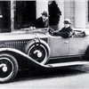 La Salle, 1927 - Harley Earl at the wheel of a 1927 LaSalle, Larry Fisher standing, at Copley-Plaza Hotel.