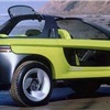A movable back windshield offered rear-seat riders in the 1989 Pontiac Stinger concept car the absolute minimum of protection.
