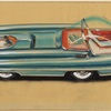 Ford Nucleon - Atomic Powered Vehicle - Perspective Side View - Design Rendering by Albert L. Mueller, 3-14-1956