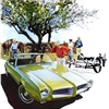 1971 Pontiac Firebird Esprit - 'The Ranch': Art Fitzpatrick and Van Kaufman - One of our last ads for Pontiac. Somebody convinced the company that photography was cheaper. Wrong. The next year's photo campaign cost nearly twice as much per illustration.