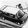 ВНИИТЭ Макси (1967) - Рисунок Эдуарда Молчанова - Хорошо виден спойлер-воздухозаборник в задней части крыши и сдвинутые далеко вперед передние сиденья.