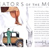 Hupmobile Advertising Art by Bernard Boutet de Monvel (May, 1929): Creators of the Mode - Her Frock by Worth... Her Car by Hupmobile