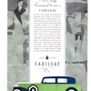 Cadillac V-8 Ad (March, 1932): Five-Passenger Town Sedan - Illustrated by Robert Fawcett