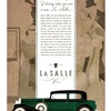 LaSalle V-8 Ad (February–March, 1932): Town Coupe - Illustrated by Robert Fawcett