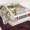 DeLorean DMC-12 "Time Machine" (1985): Concept Art by Ron Cobb