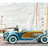 1936 Duesenberg SSJ Roadster - Illustrated by Leslie Saalburg