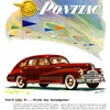 Pontiac Streamliner 4-Door Sedan Ad (October, 1947): You'd Like It... From Any Standpoint!