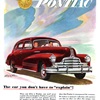 Pontiac Streamliner 4-Door Sedan Ad (August, 1947): The car you don't have to "explain"!
