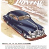 Pontiac Sedan-Coupe Ad (June, 1947): Here's a car you can choose on FAITH!