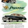 Pontiac DeLuxe Streamliner Sedan-Coupe/Station Wagon Ad (April, 1948): A big improvement in a wonderful car!