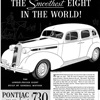 Pontiac De Luxe Eight 4-Door Sedan Ad (June, 1936): Making Friends..Winning Fame as the Smoothest Eight in the World!