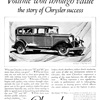 Chrysler "75" Royal Sedan Ad (November-December, 1928) - Illustrated by Fred Cole