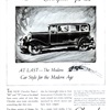 Chrysler "65" 4-Door Sedan Ad (August-October, 1928) - Illustrated by Fred Cole