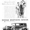 Dodge Senior Landau Sedan Ad (March, 1929): Advanced in Style, Rich in fine-car value - Illustrated by John Gannam