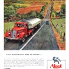 Mack Trucks Ad (October, 1943): Can a Mack really take it? Listen... - Illustrated by Peter Helck