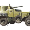 Бронеавтомобиль БА–10 (На укороченном шасси ГАЗ–ААА), 1938–1942 – Рисунок А. Захарова / Из коллекции «За рулём» 1981-5-6
