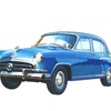 ГАЗ–21В «Волга», 1957–1958 – Рисунок А. Захарова / Из коллекции «За рулём» 1982-9