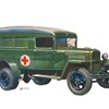 ГАЗ–55 (Медицинский автомобиль на шасси грузовика ГАЗ–ММ), 1942–1945 (1938) – Рисунок А. Захарова / Из коллекции «За рулём» 1981-7
