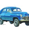 ГАЗ–М72, 1955–1958 – Рисунок А. Захарова / Из коллекции «За рулём» 1982-7