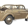 Москвич–400-420А Кабриолет, 1949–1954 (1947) – Рисунок А. Захарова / Из коллекции «За рулём» 1980-3