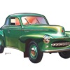 Москвич–401-424 Купе (Третий вариант внешности), 1951 – Рисунок А. Захарова / Из коллекции «За рулём» 1980-3