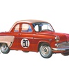 «Москвич–407-Купе», 1962 – Рисунок А. Захарова / Из коллекции «За рулём» 1980-10