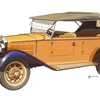 НАТИ–2 с кузовом фаэтон, 1932 – Рисунок А. Захарова / Из коллекции «За рулём» 1984-3
