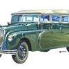 Курортный автобус НАТИ на шасси ЗИС–8, 1935 – Рисунок А. Захарова / Из коллекции «За рулём» 1985-4