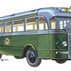 Опытный НИИГТ (Первый отечественный автобус вагонной компоновки), 1937 – Рисунок А. Захарова / Из коллекции «За рулём» 1983-8